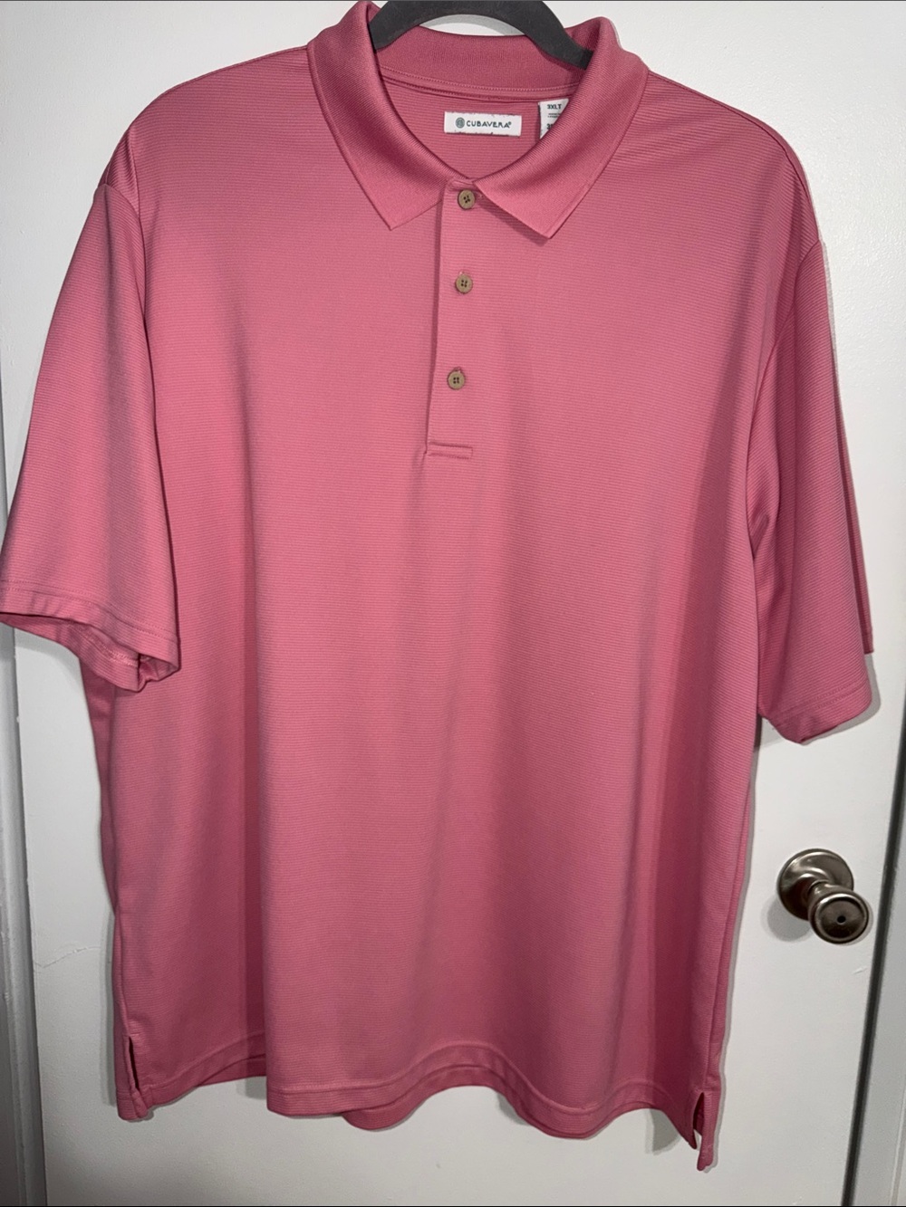 Cubavera Men's Rose Pink Short-Sleeve Polo